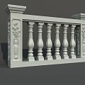 Decorative Stone Balustrade With Carved Tulip Vase Patterns And Ornate Balusters
