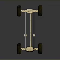 Heavy Duty Vehicle Chassis With Four Wheels And Steel Frame Structure
