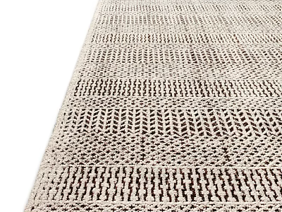 Textured Square Area Rug With Geometric Patterns 3d model