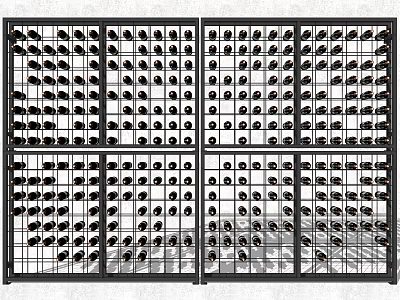 Industrial LOFT wine rack red wine rack combination 3d model