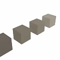 Modern Geometric Components With Light Colored Sphere And Rectangular Gray Beige Panels 3d model