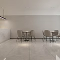 Modern reception area changed to simple 3d model