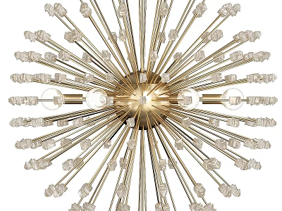 Modern Luxury Gold Metal Chandelier With Radiant Spiral Crystal Accents Design 3d model