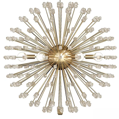 Modern Luxury Gold Metal Chandelier With Radiant Spiral Crystal Accents Design 3d model