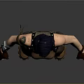 Game And Movie Character Wearing Brown Vest Outfit With Headscarf Knee Pads And Boots