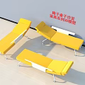 Modern Yellow Lounge Chair Furniture Series With Metal Frame And 3D Model Design