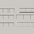 Modern Railing Glass Railing Glass Guardrail Balcony Railing Guardrail 3d model