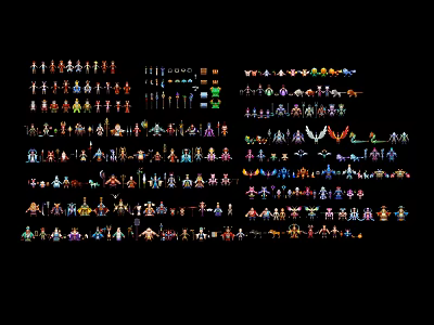 Diverse Characters And Creatures Art Design Collection With Colorful Styles And Details 3d model