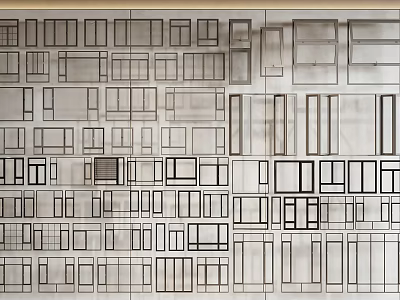 Various Sizes And Multiple Design Styles Of Modern Casement Windows Collection 3d model