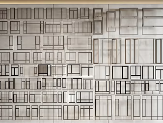 Modern window combination casement window double opening window folding window shutter common window 3d model