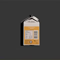 Fresh Milk Carton Package With Nutritional Information Label And Product Details Design