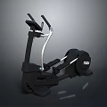 Black Elliptical Trainer Fitness Equipment With Ergonomic Design For Home Use