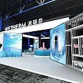 WETHERM Exhibition Booth With Modern Design Blue Theme And Product