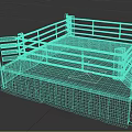 Professional Boxing Ring As Sports Equipment With Sturdy Platform Steps And Protective Ropes