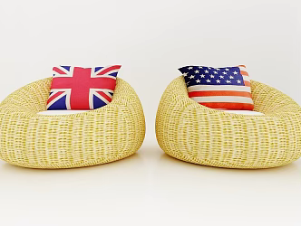 Modern style leisure sofa 3d model