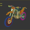 Motorcycle two-wheeled motorcycle off-road motorcycle road race motorcycle motor vehicle transport 3d model