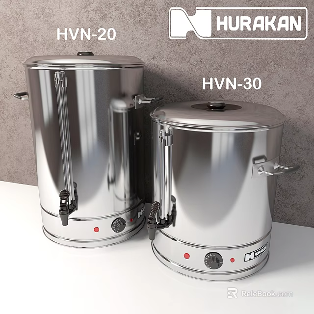 Durable Stainless Steel Electric Water Boilers HVN-30 Kitchen Appliances 3d model 