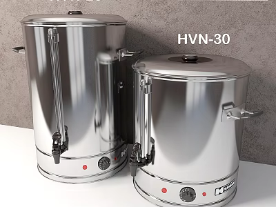 Durable Stainless Steel Electric Water Boilers HVN-30 Kitchen Appliances 3d model