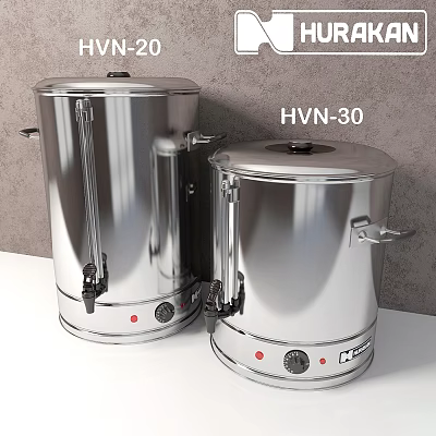 Durable Stainless Steel Electric Water Boilers HVN-30 Kitchen Appliances 3d model