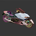 White Stylish Modern Motorcycle With Sleek Futuristic Design And Windshield