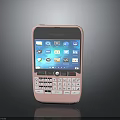 Pink BlackBerry Mobile Phone with Physical Keyboard and App Icons Displayed