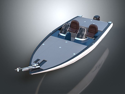 modern speedboat assault boat 3d model