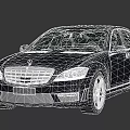Luxury Black Mercedes-Benz Sedan with Stylish Alloy Wheels and Elegant Front Grille