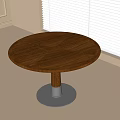 Modern round dining table 3d model