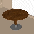 Modern round dining table 3d model