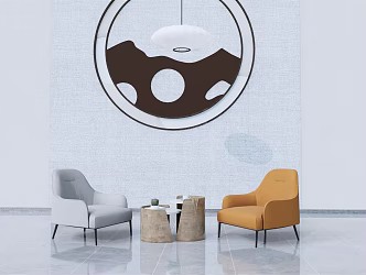 Modern leisure sofa combination leisure chair 3d model