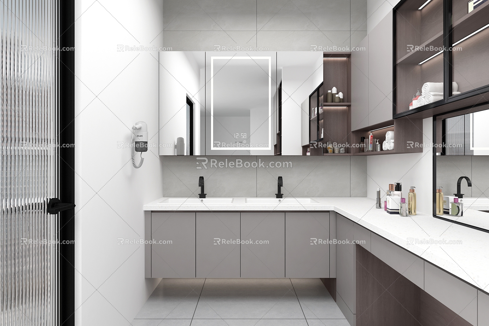 Modern bathroom cabinet model