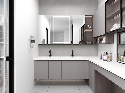 Modern bathroom cabinet model