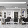 Luxury Modern Beauty Hair Salon Interior Design With Professional Styling Stations And Bright Soft Lighting