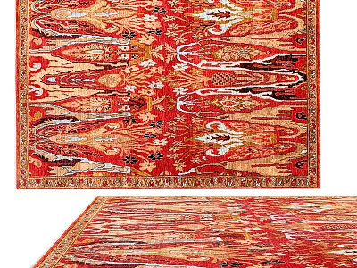 Nordic simple pattern carpet 3d model