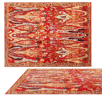 Nordic simple pattern carpet 3d model