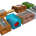 Assorted Colorful Pencil Sharpeners With Various Materials And Designs