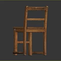 Vintage Wooden Chair With Simple Design And Classic Solid Wood Structure