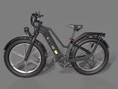 Sleek Black Electric Bicycle Featuring Modern Frame Comfortable Seat And Stylish Wheels 3d model