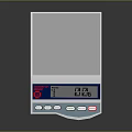 Digital Electronic Scale with Digital Display Control Buttons and Blue Platform for Precision Weighing 3d model