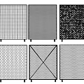 Different Patterned Metal Mesh Panels With Grid Honeycomb Cross Designs For Architectural Components