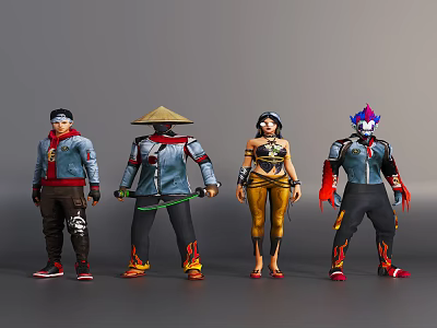 Modern cartoon character game film character 3d model