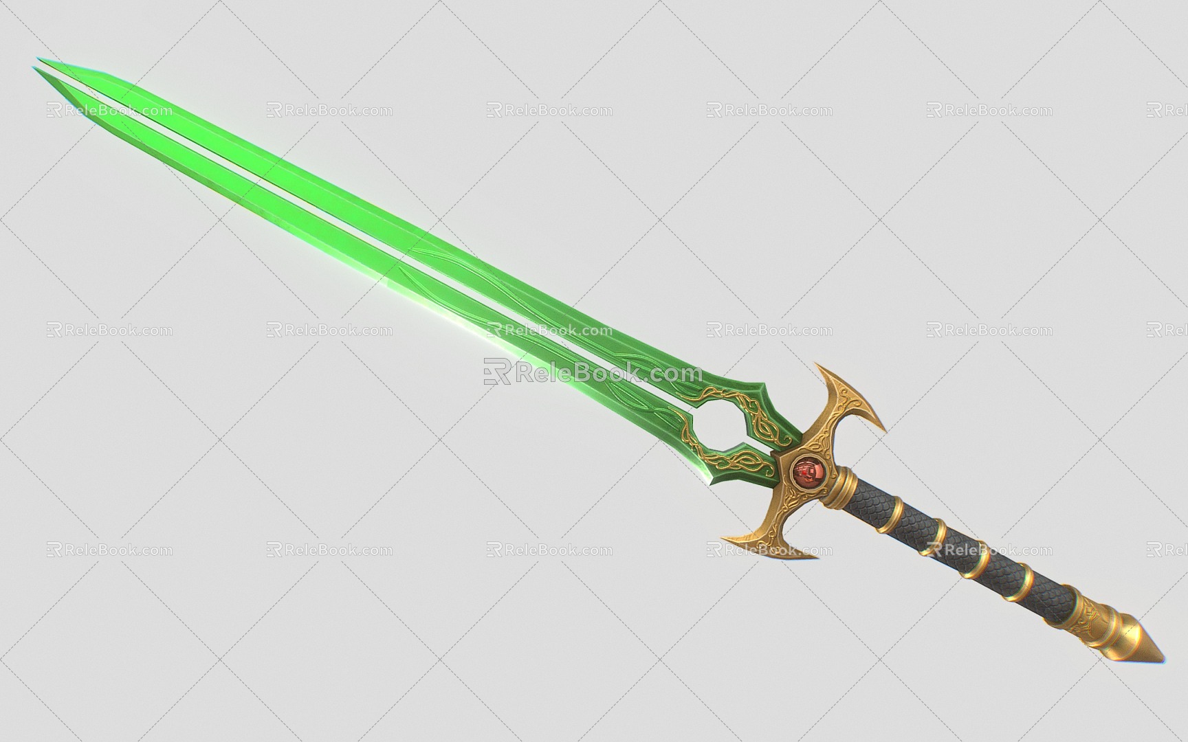 Long Sword Science Fiction Long Sword Sword Magic Weapon Fantasy Sword 3d model