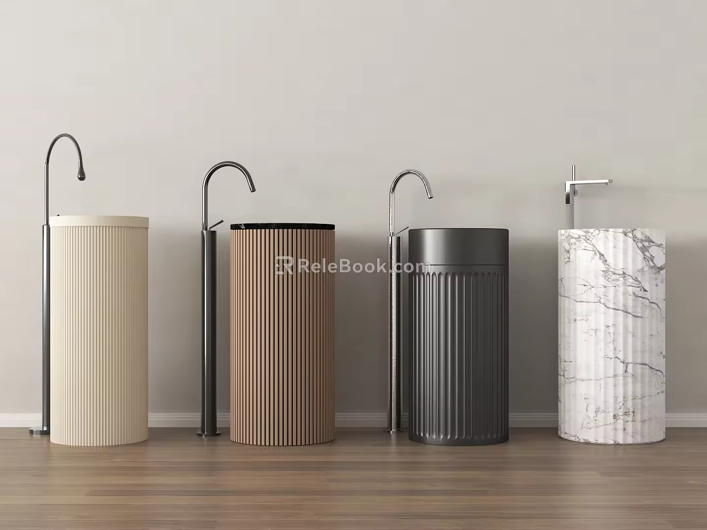 Modern Basin Wash Table Post Basin 3d model