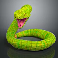 modern snake cobra venomous snake python 3d model