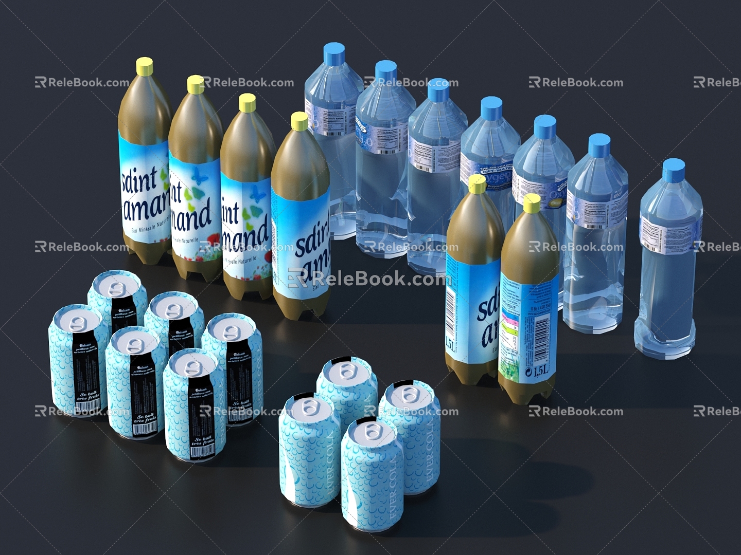 Modern Drinks 3d model