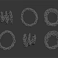 Multiple Stacked Metal Chain link Ring shaped Mechanical Equipment For Industrial Use