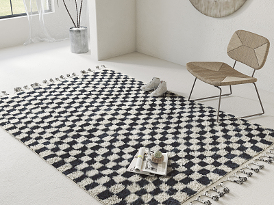 Modern Square Carpet 3d model