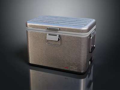 Stainless Steel Hardware Toolbox With Secure Lock And Portable Handle For Storage 3d model