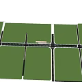Modern Urban Road Infrastructure With Lanes Zebra Crossings Street Lamps And Green Belts