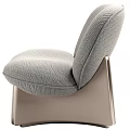 Stylish Modern Curved Soft Textured Fabric Leisure Chair For Cozy Home Living Room Daily Relaxation